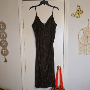 Wild Fable Black Camouflage Maxi Dress